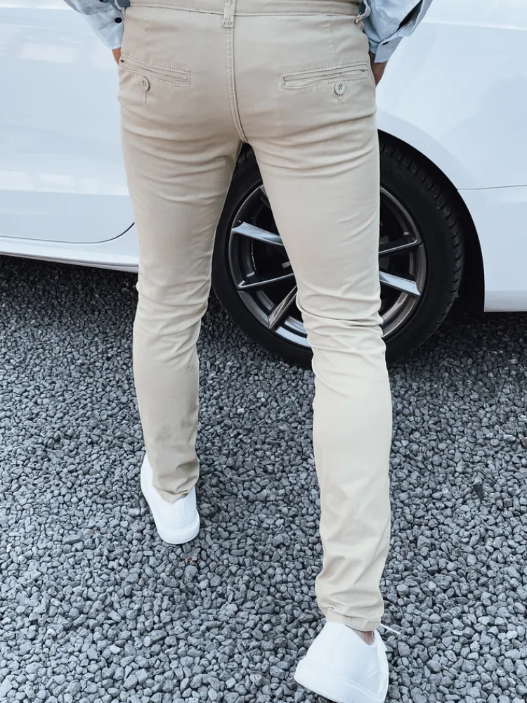 Spodnie Męskie>Dstreet Spodnie męskie beżowe UX4345