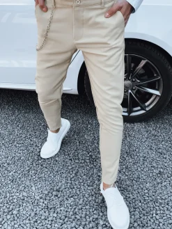 Wyjątkowe Okazje|Spodnie Męskie>Dstreet Spodnie męskie beżowe UX4379