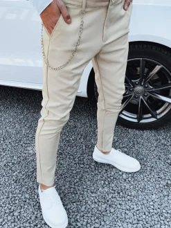 Wyjątkowe Okazje|Spodnie Męskie>Dstreet Spodnie męskie beżowe UX4379