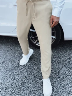 Spodnie Męskie|Wyjątkowe Okazje>Dstreet Spodnie męskie beżowe UX4414