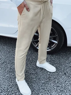 Spodnie Męskie|Wyjątkowe Okazje>Dstreet Spodnie męskie beżowe UX4414