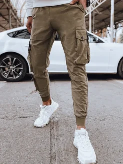 Spodnie Męskie>Dstreet Spodnie męskie bojówki beżowe UX4305