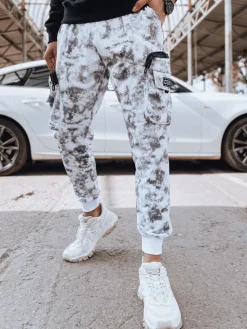 Spodnie Męskie>Dstreet Spodnie męskie bojówki białe UX4363