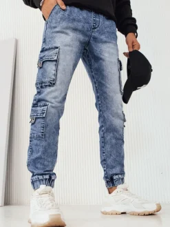 Spodnie Męskie|Jeansy Męskie>Dstreet Spodnie męskie bojówki niebieskie UX4229