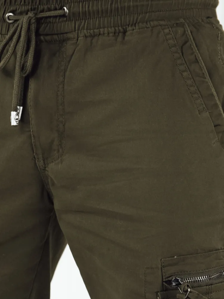 Spodnie Męskie>Dstreet Spodnie męskie bojówki zielone UX4178