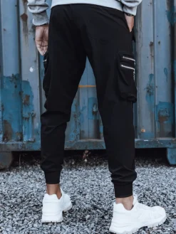 Spodnie Męskie>Dstreet Spodnie męskie cargo czarne UX4300