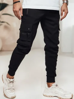 Spodnie Męskie>Dstreet Spodnie męskie cargo czarny UX4456