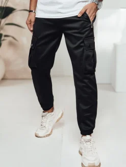 Spodnie Męskie>Dstreet Spodnie męskie cargo czarny UX4462