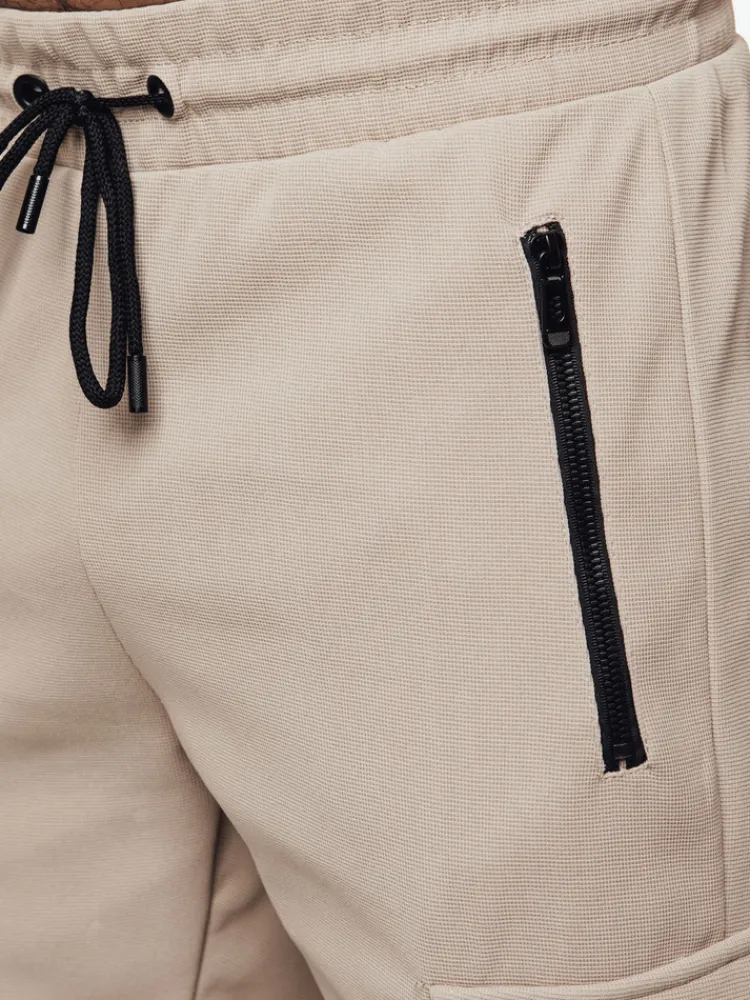 Spodnie Męskie>Dstreet Spodnie męskie cargo khaki UX4470