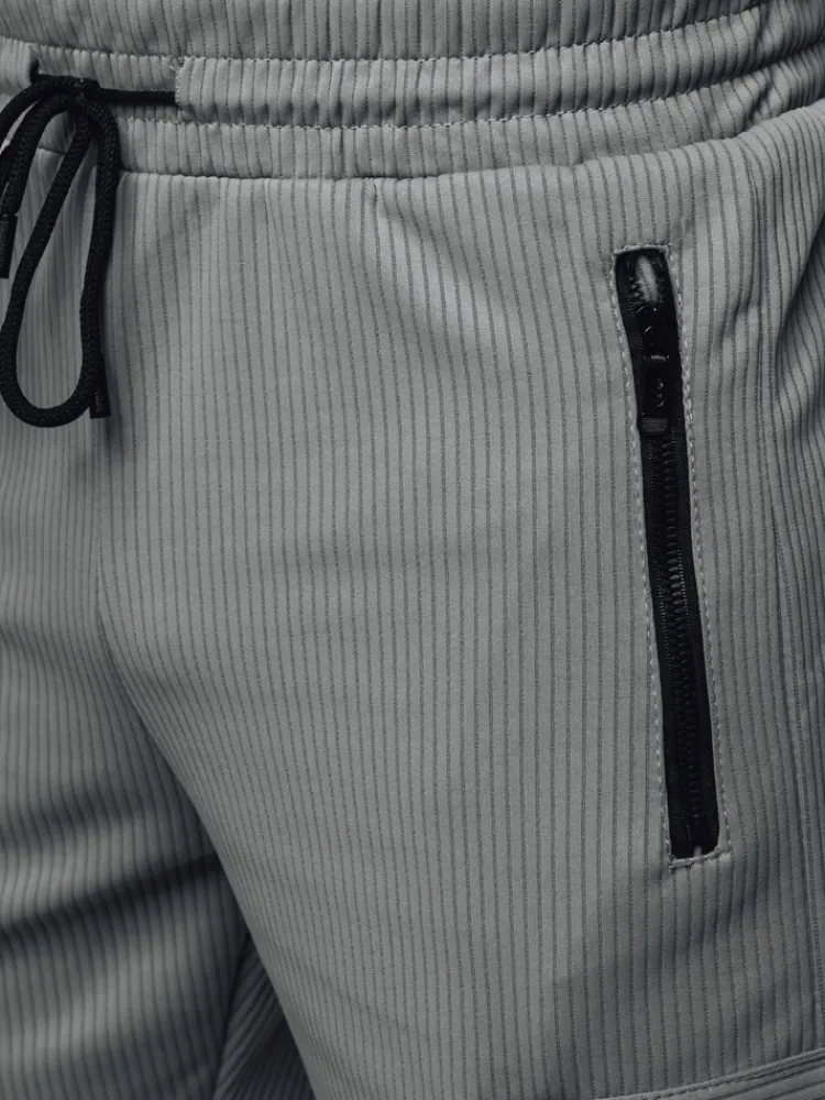 Spodnie Męskie>Dstreet Spodnie męskie cargo szare UX4472