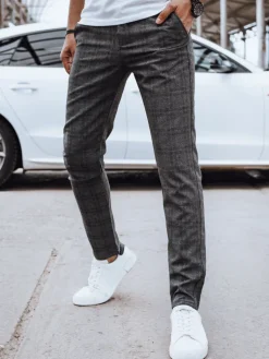 Spodnie Męskie>Dstreet Spodnie męskie casual ciemnoszare UX4399