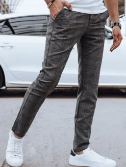 Spodnie Męskie>Dstreet Spodnie męskie casual ciemnoszare UX4399