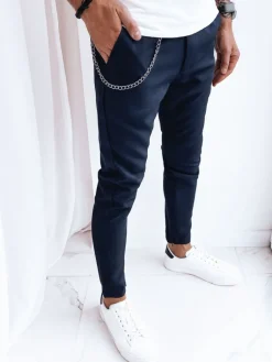 Spodnie Męskie>Dstreet Spodnie męskie casual ciemnogranatowe UX4010