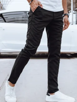 Spodnie Męskie>Dstreet Spodnie męskie casual czarne UX4397