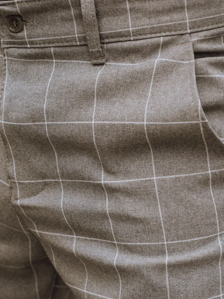 Spodnie Męskie>Dstreet Spodnie męskie casual jasnobrązowe UX4385