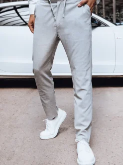 Wyjątkowe Okazje|Spodnie Męskie>Dstreet Spodnie męskie chino jasnoszare UX4415