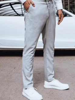 Wyjątkowe Okazje|Spodnie Męskie>Dstreet Spodnie męskie chino jasnoszare UX4415