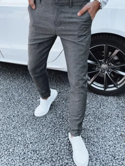 Wyjątkowe Okazje|Spodnie Męskie>Dstreet Spodnie męskie ciemnoszare UX4384