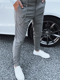 Spodnie Męskie>Dstreet Spodnie męskie ciemnoszare UX4409