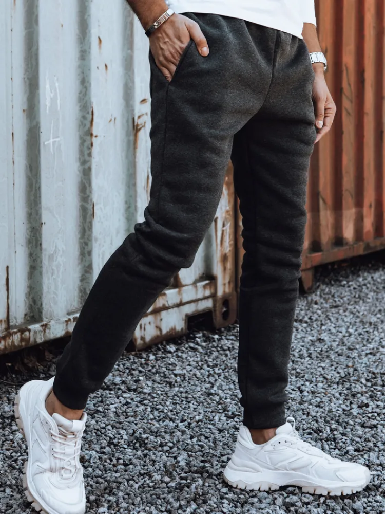 Spodnie Męskie>Dstreet Spodnie męskie ciemnoszare UX4431