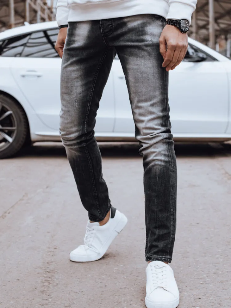 Jeansy Męskie>Dstreet Spodnie męskie czarne UX3818