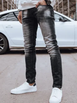 Jeansy Męskie>Dstreet Spodnie męskie czarne UX3818