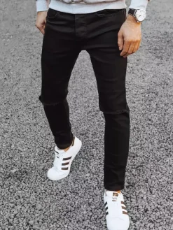 Spodnie Męskie|Jeansy Męskie>Dstreet Spodnie męskie czarne UX3852
