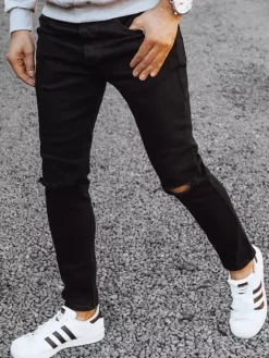 Spodnie Męskie|Jeansy Męskie>Dstreet Spodnie męskie czarne UX3852