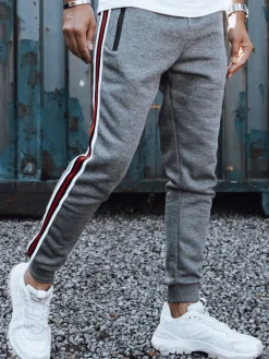 Spodnie Męskie>Dstreet Spodnie męskie dresowe antracytowe UX4425