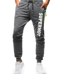 Spodnie Męskie>Dstreet Spodnie męskie dresowe antracytowe UX3520