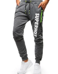 Spodnie Męskie>Dstreet Spodnie męskie dresowe antracytowe UX3520