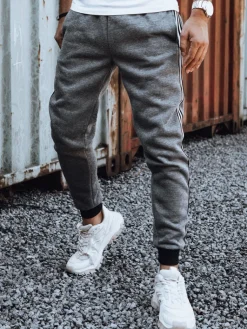 Spodnie Męskie>Dstreet Spodnie męskie dresowe antracytowe UX4423