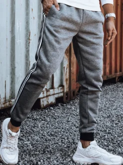 Spodnie Męskie>Dstreet Spodnie męskie dresowe antracytowe UX4423