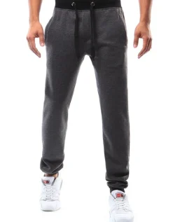 Spodnie Męskie>Dstreet Spodnie męskie dresowe antracytowe UX2215