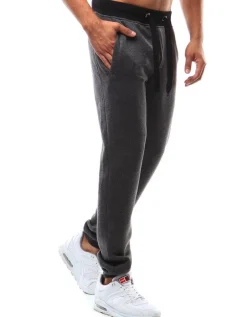 Spodnie Męskie>Dstreet Spodnie męskie dresowe antracytowe UX2215