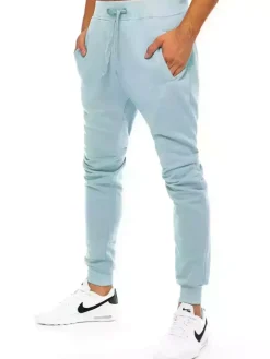 Spodnie Męskie>Dstreet Spodnie męskie dresowe blękitne UX3450