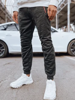 Spodnie Męskie>Dstreet Spodnie męskie dresowe ciemnoszare UX4282