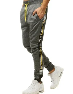 Spodnie Męskie>Dstreet Spodnie męskie dresowe ciemnoszare UX2779