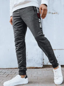 Spodnie Męskie>Dstreet Spodnie męskie dresowe ciemnoszare UX4271