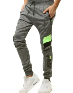 Spodnie Męskie>Dstreet Spodnie męskie dresowe ciemnoszare UX2863