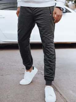 Spodnie Męskie>Dstreet Spodnie męskie dresowe ciemnoszare UX4270
