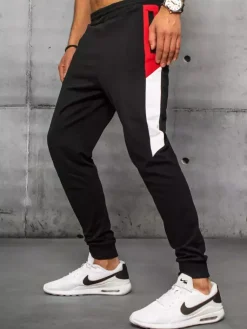 Spodnie Męskie>Dstreet Spodnie męskie dresowe czarne UX3202