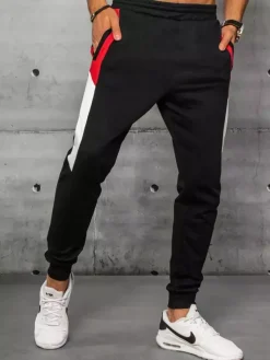 Spodnie Męskie>Dstreet Spodnie męskie dresowe czarne UX3202