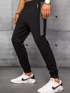 Spodnie Męskie>Dstreet Spodnie męskie dresowe czarne UX3237