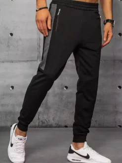 Spodnie Męskie>Dstreet Spodnie męskie dresowe czarne UX3237