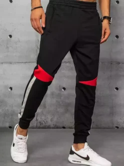 Spodnie Męskie>Dstreet Spodnie męskie dresowe czarne UX3242