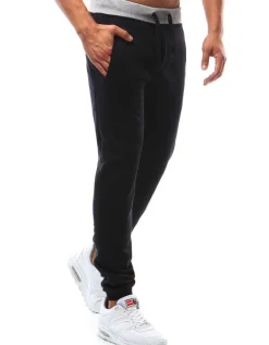 Spodnie Męskie>Dstreet Spodnie męskie dresowe czarne UX2213