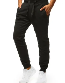 Spodnie Męskie>Dstreet Spodnie męskie dresowe czarne UX2395