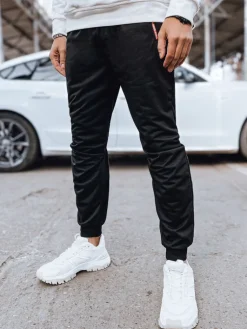 Spodnie Męskie>Dstreet Spodnie męskie dresowe czarne UX4280