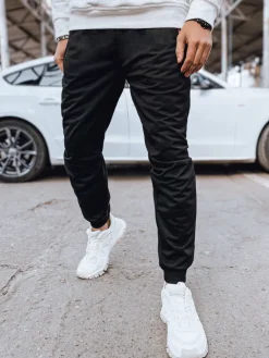 Spodnie Męskie>Dstreet Spodnie męskie dresowe czarne UX4280